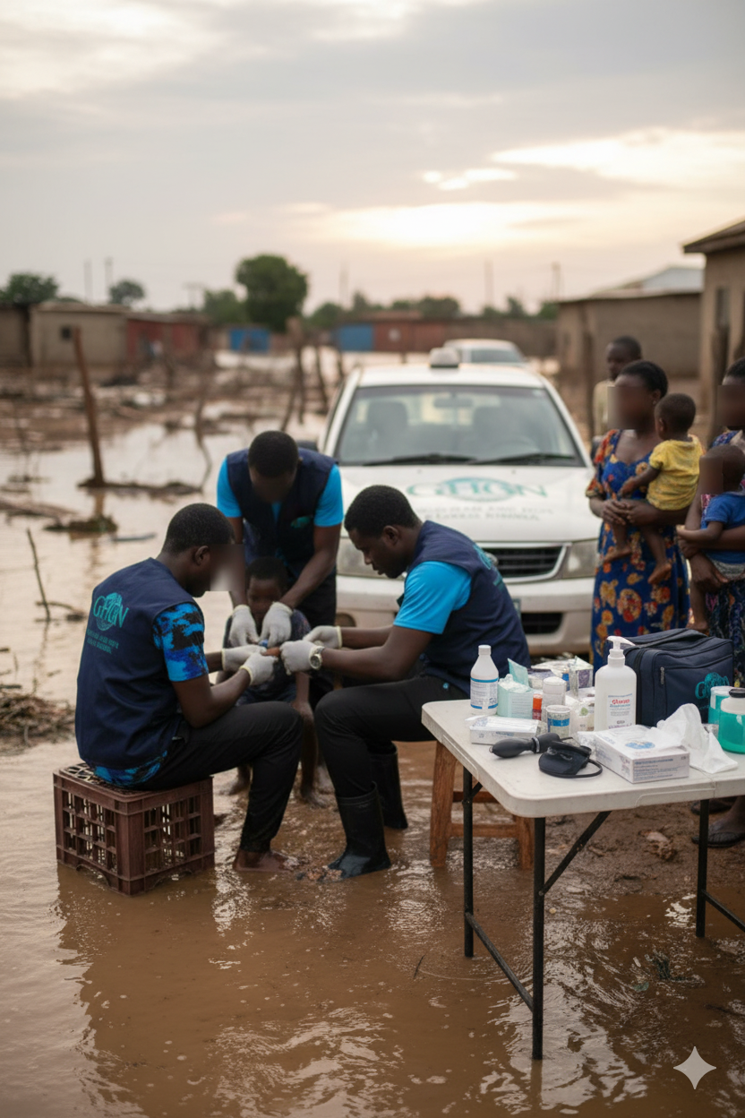 Medical care program providing essential healthcare services to underprivileged children